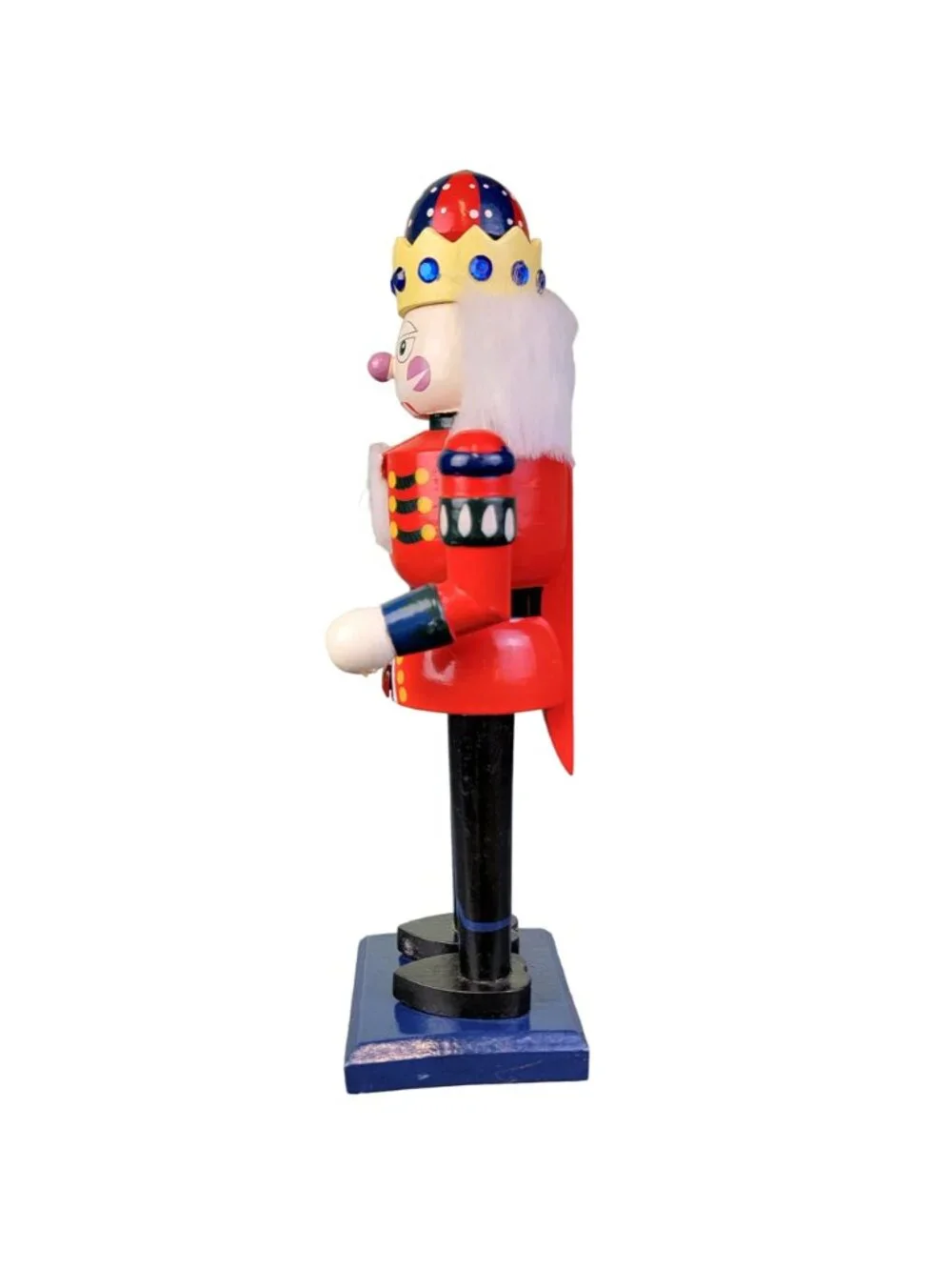 Colorful King Vintage 12 Inch Nutcracker Christmas Home Decor Holiday Jewel Blue